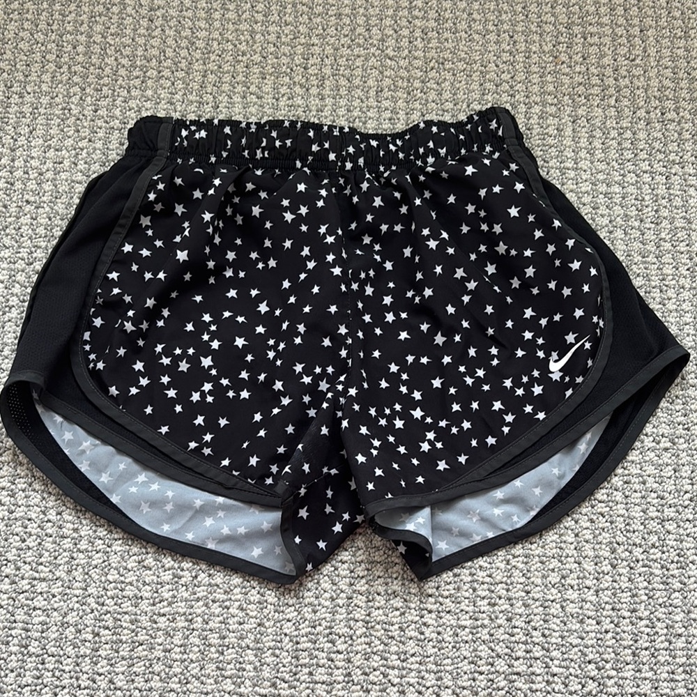 Nike Women's Black and White Star Athletic shorts